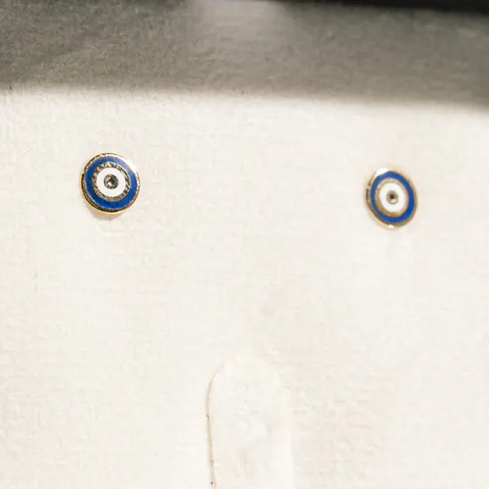 Miss L' Evil Eye Colored Stones Stud Kid's Earrings