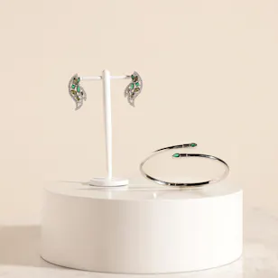 Floward Emerald Green Colorful Silver Set