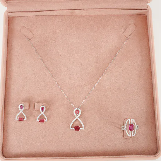 Floward Eternity Red Silver Set