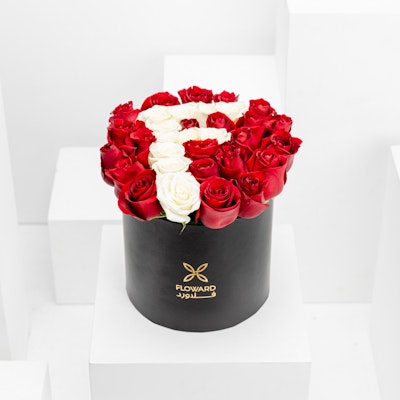 Red & White Roses | Letter Box