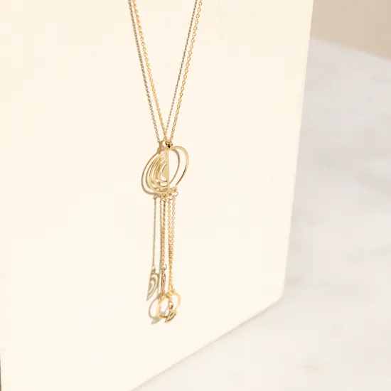 Siran by Iram Half Moon Gold Necklace