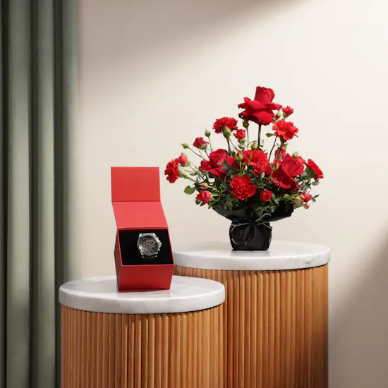 Hugo Impress Men's Watch | Red Flowers