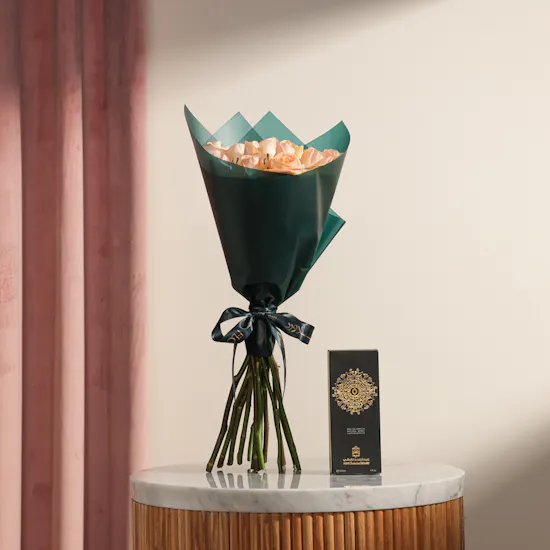 Abdul Samad Al Qurashi The Black EDP for Men | Bliss Rose Bouquet