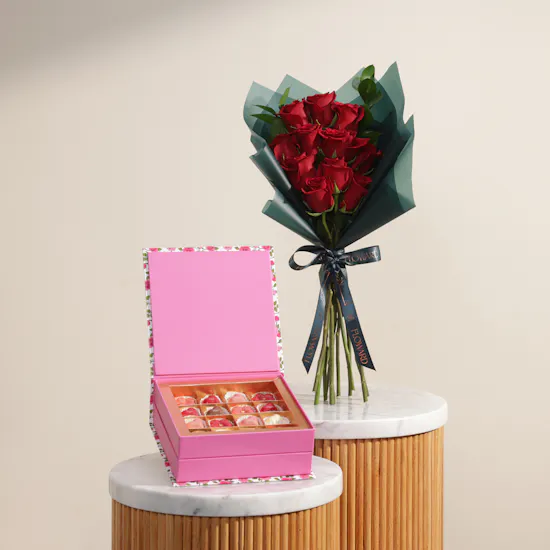 Forrey and Galland Pink Treasure Chocolate Box | Amour Flowers