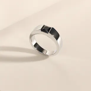 Floward Monolith Ring Silver Men's Ring | Size 8