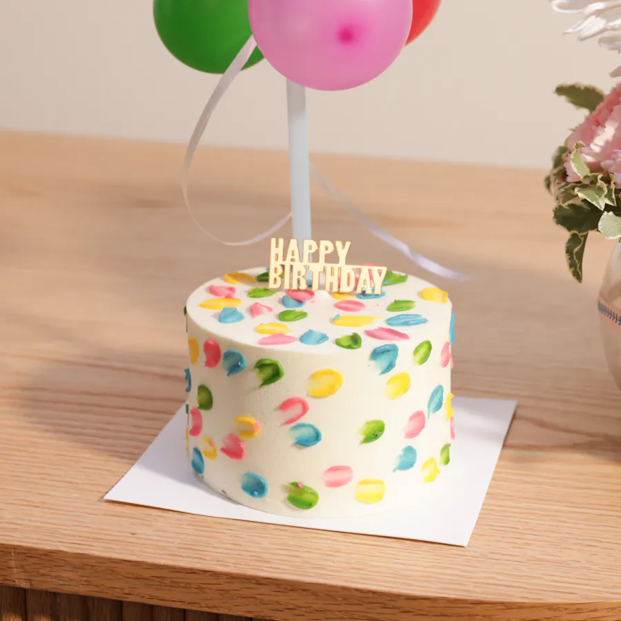 Sweet Atelier Small Birthday Cake | Flower Vase 4