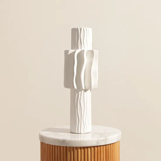 Skyward White Flower Vase
