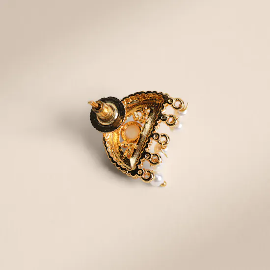 Lynyer Ravi Hemisphere Gold Plated Earrings