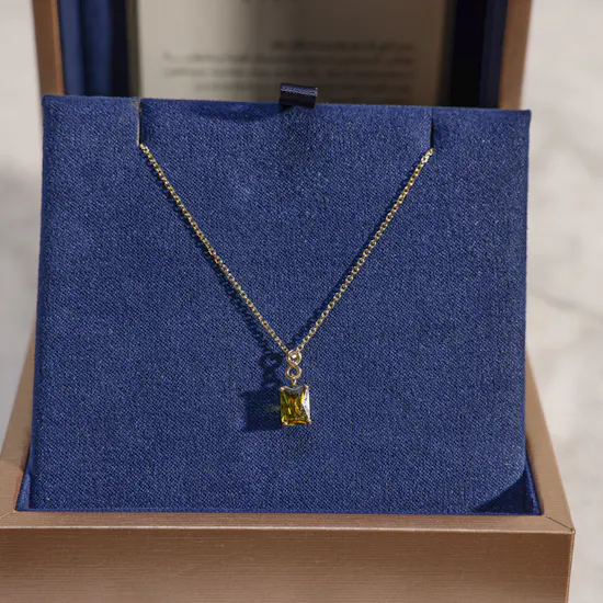 Midad August Green Peridot Necklace
