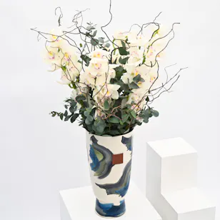 White Cymbidium | Artistic Vase White Cymbidium | Artistic Vase