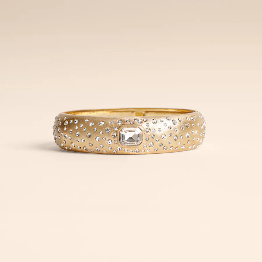 Lynyer Aurora Dust Gemstone Gold Plated Women's Bangle 1