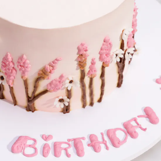 Floward Pink Birthday Cake | Red velvet