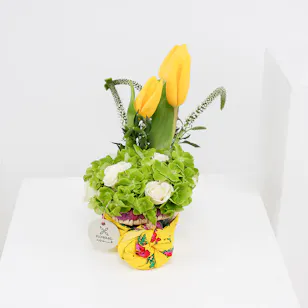 Mini Soft Traditional Blooms Basket 
