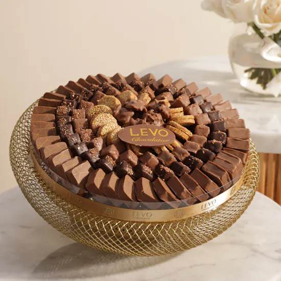 Levo Golden Chocolates Tray | Gentle Aura Flower Vase