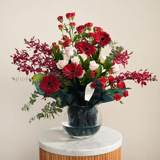 Blush and Flame Flowers Vase