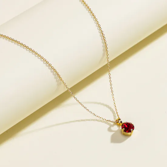 Caroline Svedbom January Red Birthstone Necklace