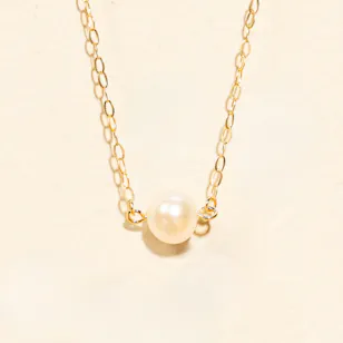 Miss L Pearls Chain Gold Necklace 