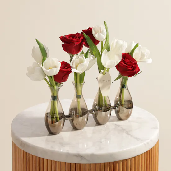 Quartet of Elegance Flower Vase