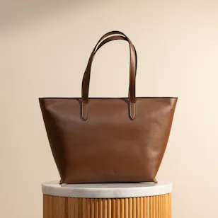 Minilet Zipper Classic Tote | Brown