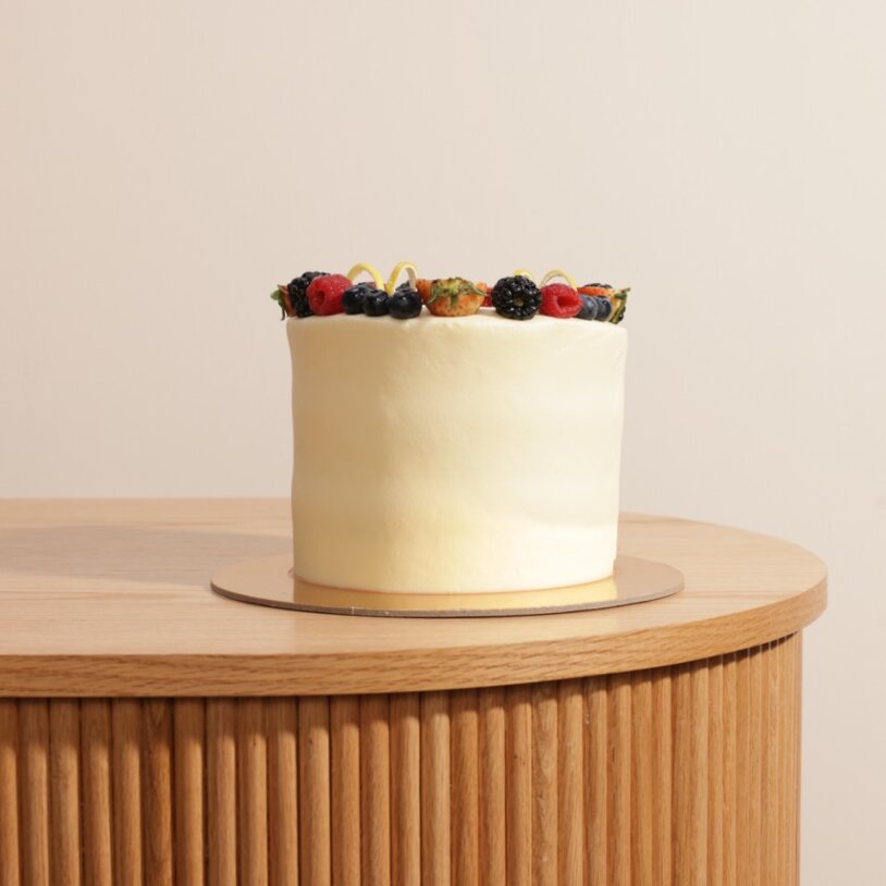 Rose Ribbon Small Lemon Cake