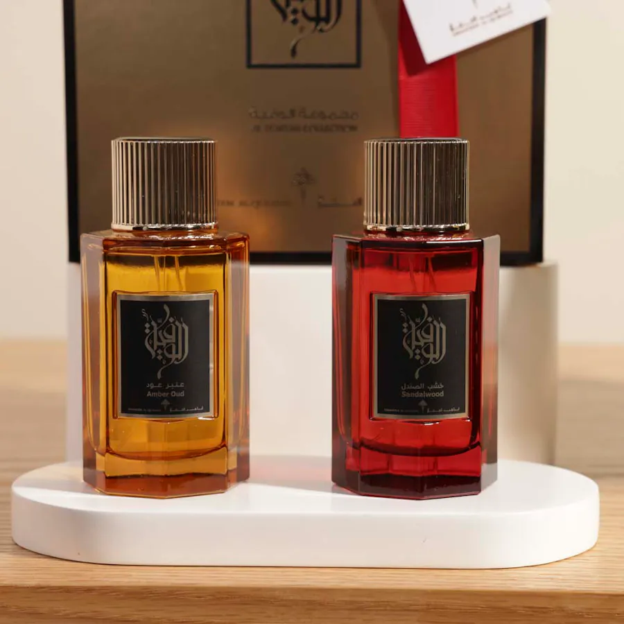Ibraheem Al-Qurashi Al Wafia Duo Perfumes Box | Bright Flower Vase 1