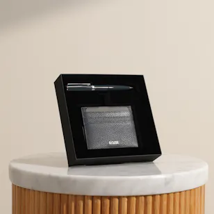 Hugo Boss Dark Grey Pen and Card Holder Men's Gift Set
