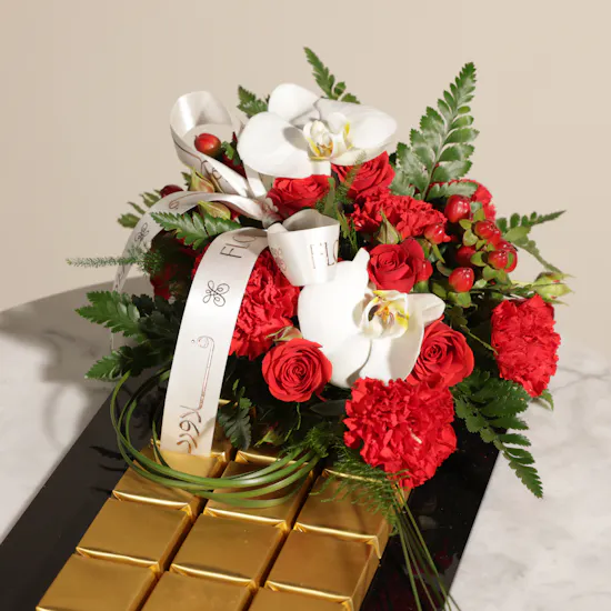Floward Luxurious Chocolate Tray | Romantic Flowers