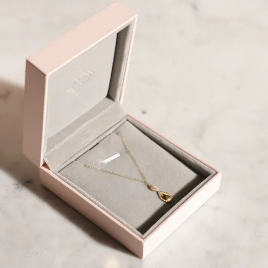 Amal Almajed Drop Charm Gold Women's Necklace | Chic Flowers Vase