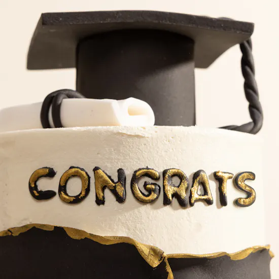 Nino’s Bakery Congrats on Graduation Cake | Charming Flowers Bouquet