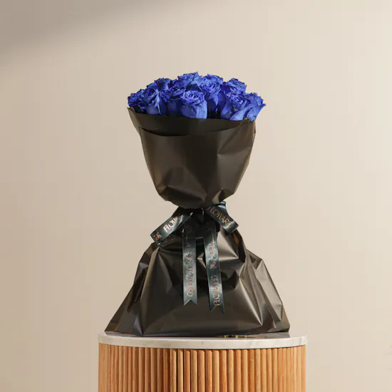 Royal Blue Rose Bouquet