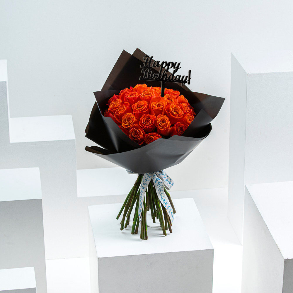 البرتقالى المشرق | تغليف أسود