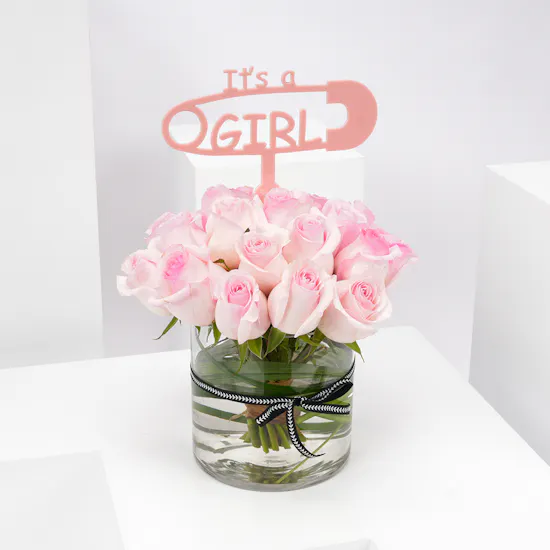 Baby Girl Pink Vase