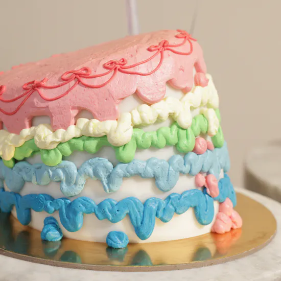 Floward Colored Birthday Cake | Flowers Bouquet and Balloons