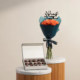 Floward Essence of Joy Chocolate Box | Wishes Radiant Flower Bouquet