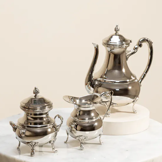 Hrh Silver Tea Set