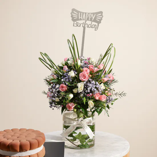 Dinara Kasko Lotus Cake | Happy Birthday Flowers
