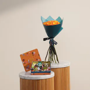 Venchi Murrine Maxi Assorted Chocolates Orange Tin Box | Golden Bloom Moment Flowers