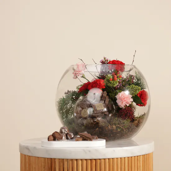 Floward Chocolates | Enchanting Carnation Vase