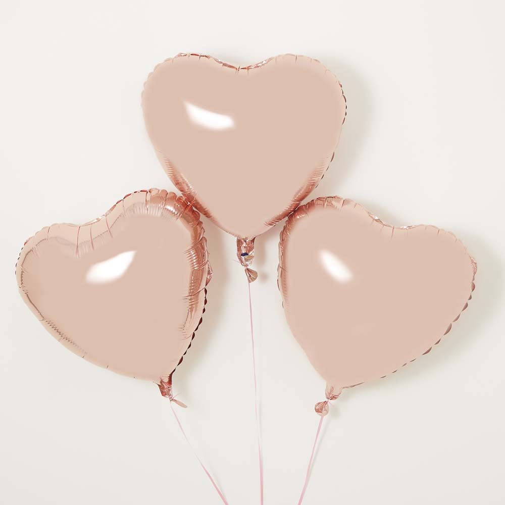 Rose Gold Hearts Balloons