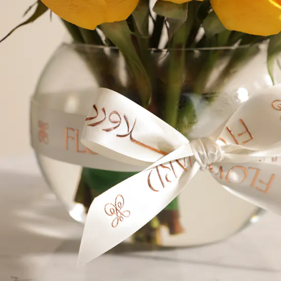Golden Bliss Vase | 25 Roses