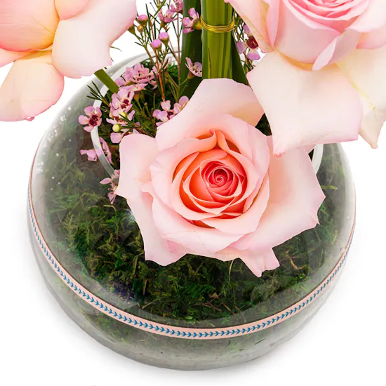 Rose light pink vase