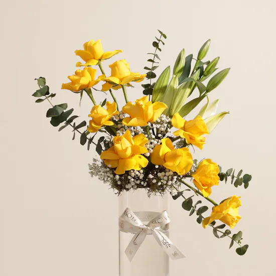 Solar Serenade Flower Vase