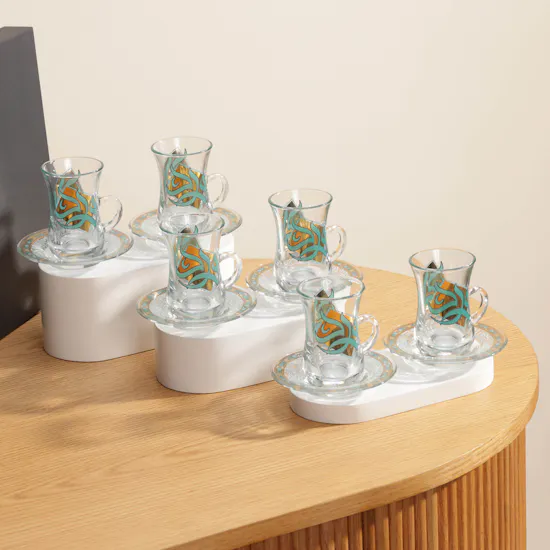 Dimlaj Wurood Tea Cups And Saucers Set