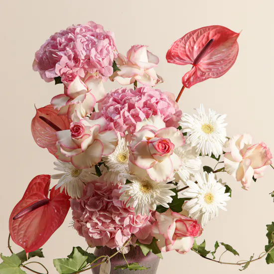 Blush Blooms Flowers Vase