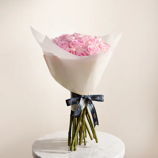 Light Pink Roses | Cream Wrap