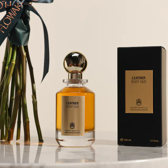 Abdul Samad Al Qurashi Body Oud Leather Perfume | Ethereal Peach Roses Bouquet