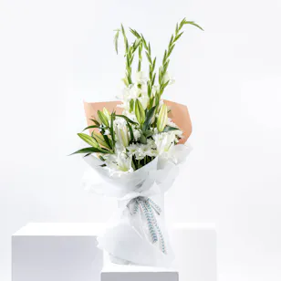 White Gladiolus Bouquet White Gladiolus Bouquet