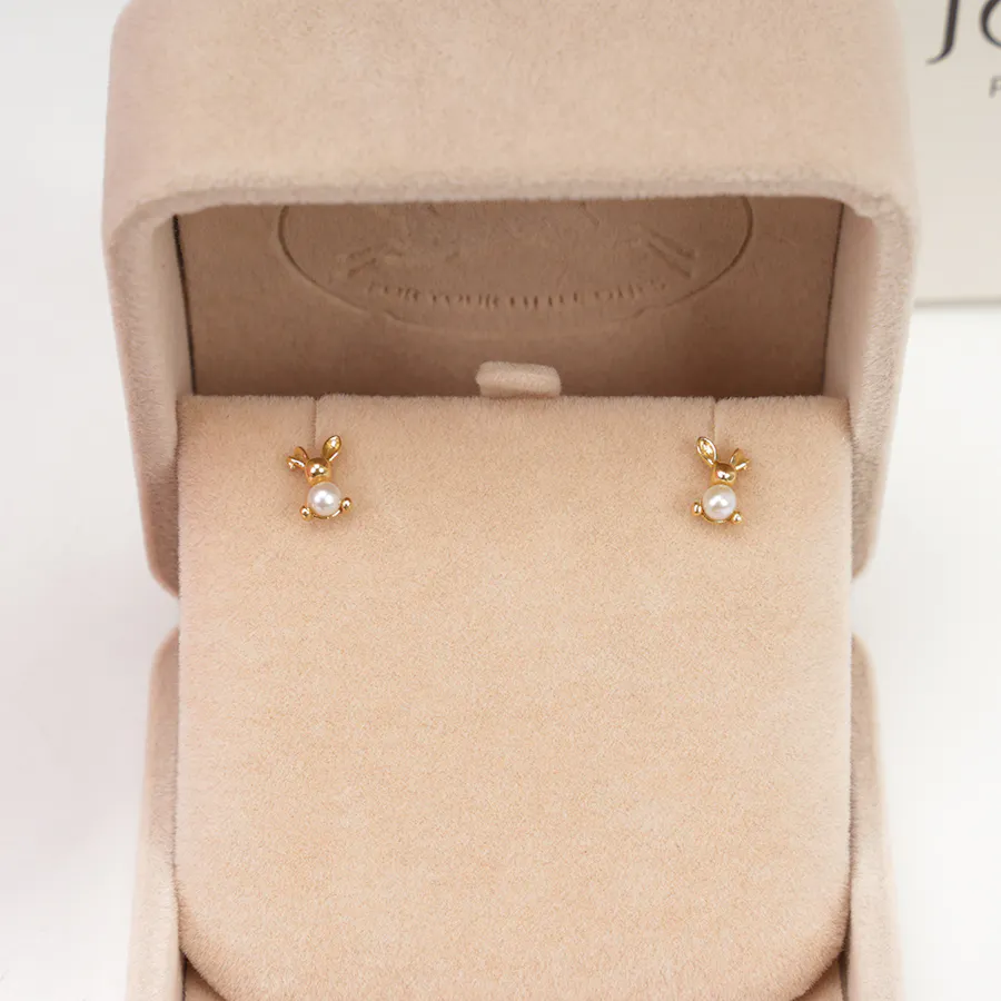Joolz Jewelry Pearl & Gold Bunny Earrings | Pretty Petals 5