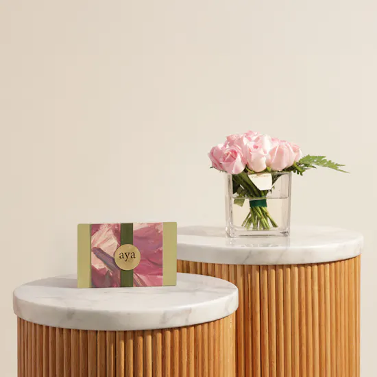 Aya Salon 300 SAR Credit Voucher | Adored Blush Flower Vase