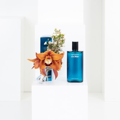 DAVIDOFF COOL WATER (M) EDT 125ML With Flowers